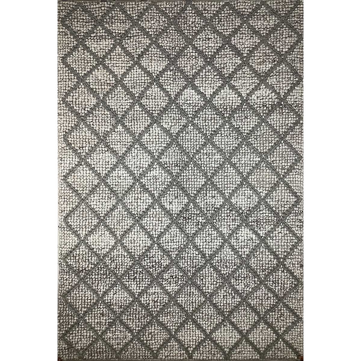 Cream Color Hand Woven Wool Rug Loop Pattern 10mm Pile Height Elegant and Durable (Design OD-023) in Birmingham