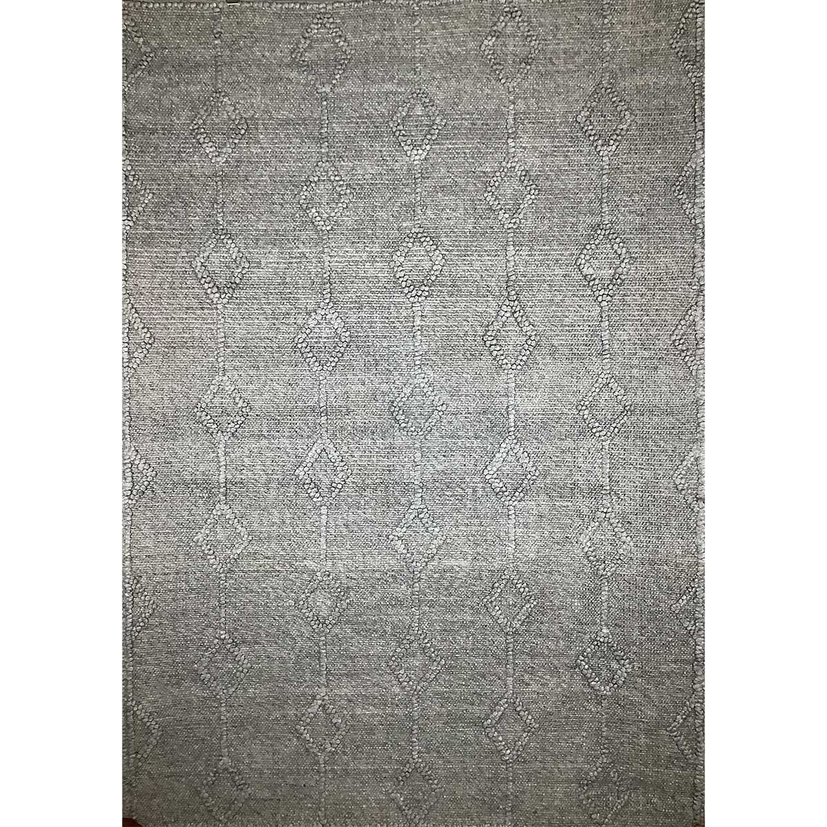 Hand Woven Viscose Rug Grey Color Loop Pattern Flat Weave Durable and Stylish (Design OD-027) in Noida