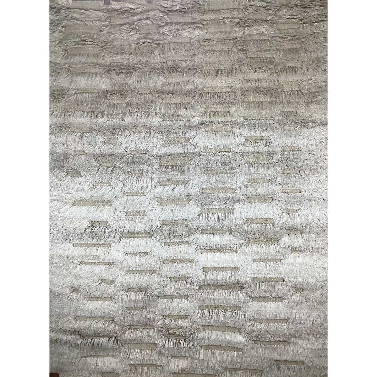 Premium Hand Woven Viscose Rug Silver Color Flat Pile 15mm Pile Height Timeless and Durable (Design OD-029) in Noida