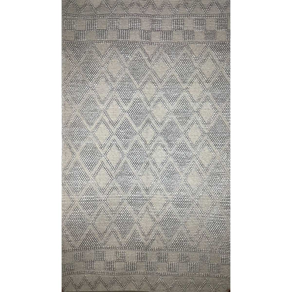 Hand Woven Wool Rug Natural Color Loop Pattern Flat Weave Durable and Stylish (Design OD-033) in Birmingham