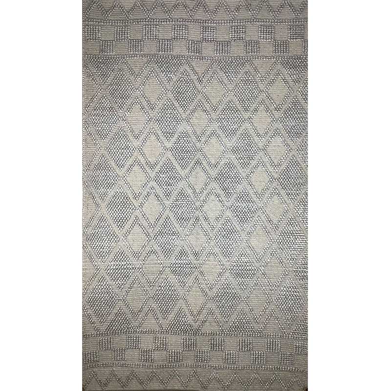 Hand-Woven Wool Rug in Grey – Flat Weave Style (Design Code OD-033) in Birmingham