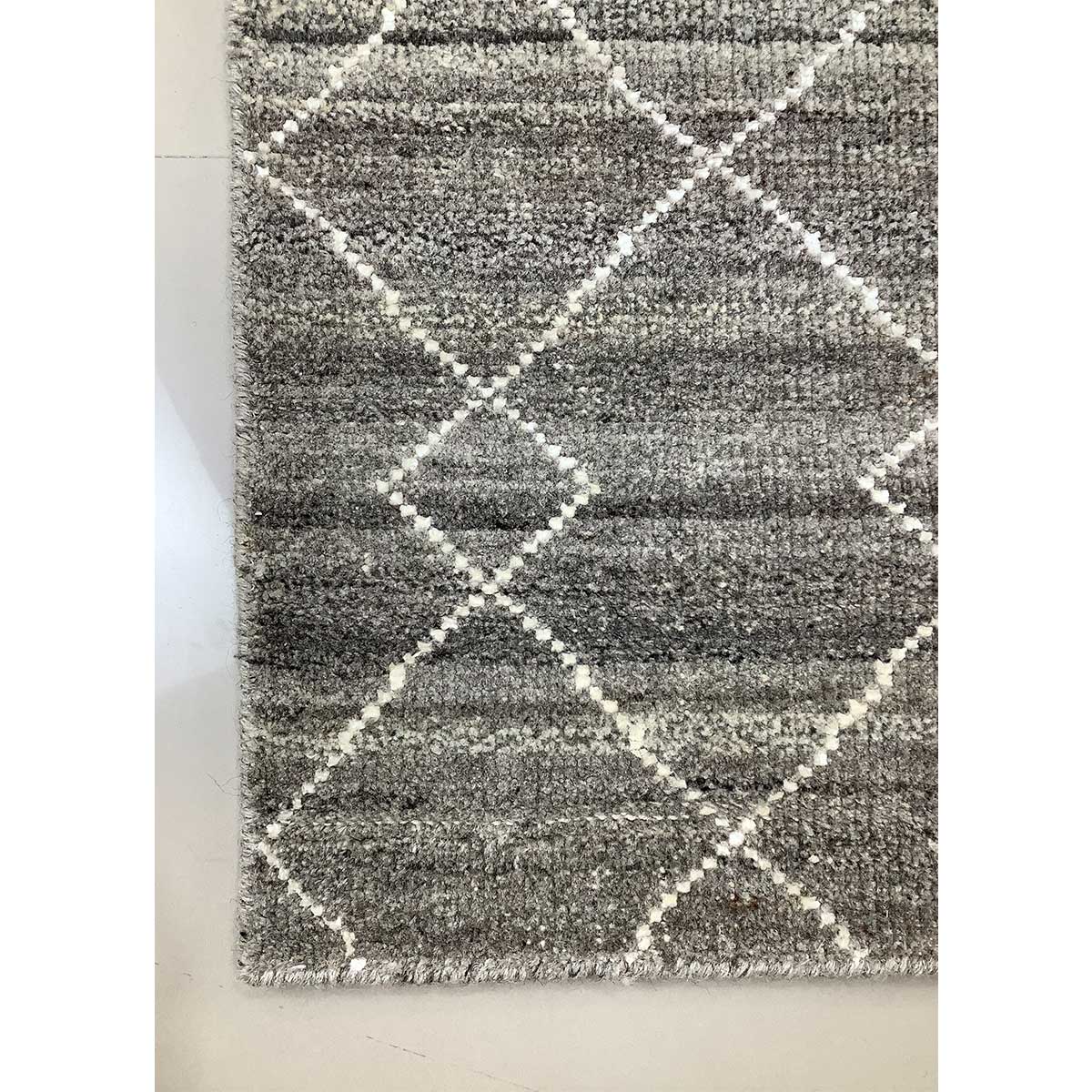 Dark Grey Geometric Hand-Knotted Wool Rug – Luxury (Design Code TX-003) in Croatia