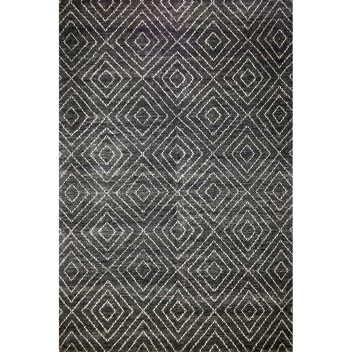 Coal Geometric Hand-Knotted Wool Rug – Luxury (Design Code TX-008) in Croatia