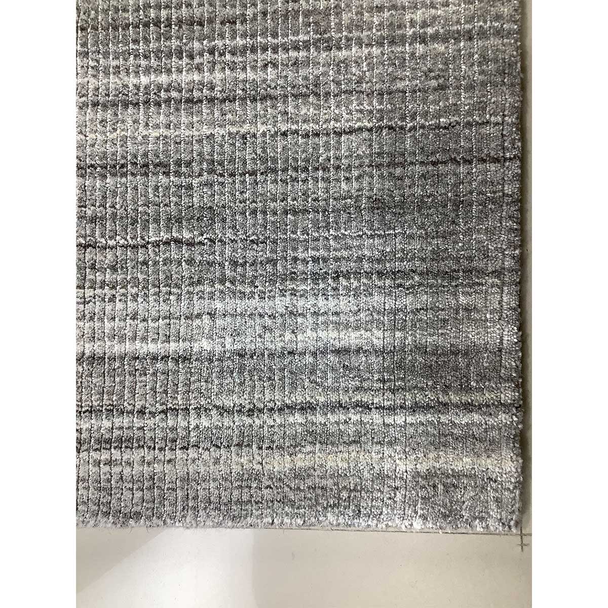 Wool Grey Hand Loom Rug 10mm Pile Height Loop Cut Pattern (Design TX-016) in Norway