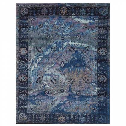 Authentic Hand-Knotted Persian Wool Rug – Blue (Design Code QN-18) Manufacturers, Suppliers, Exporters in Noida