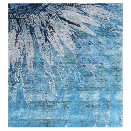 Blue Persian Wool Rug – Hand Knotted, (Design Code QN-42) Manufacturers, Suppliers, Exporters in Noida