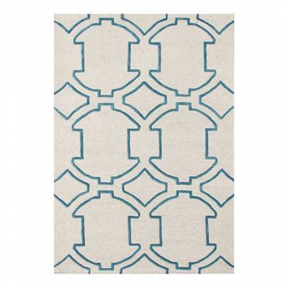 Blue Wool Rug – Hand-Tufted, Loop Pattern (Design Code 004) Manufacturers, Suppliers, Exporters in Noida