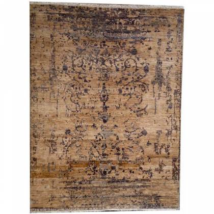 Brown Wool Rug with Bamboo Silk – Persian Pattern (Design Code M-8) Manufacturers, Suppliers, Exporters in Noida