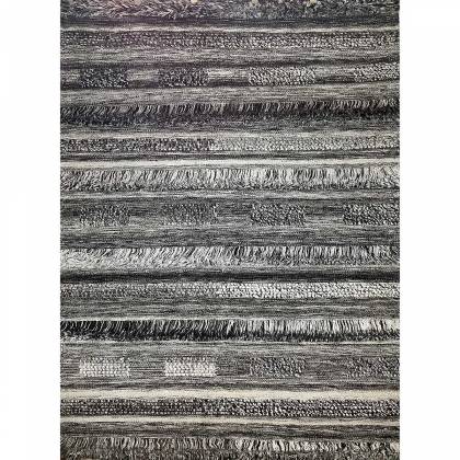 Coal Color Hand Woven Viscose Rug Flat Pile 15mm Pile Height Elegant and Durable (Design OD-028) Manufacturers, Suppliers, Exporters in Noida