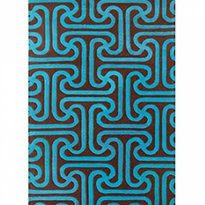 Elegant Blue and Black Wool Rug – Hand-Tufted Loop Texture (Design Code 053) Manufacturers, Suppliers, Exporters in Noida