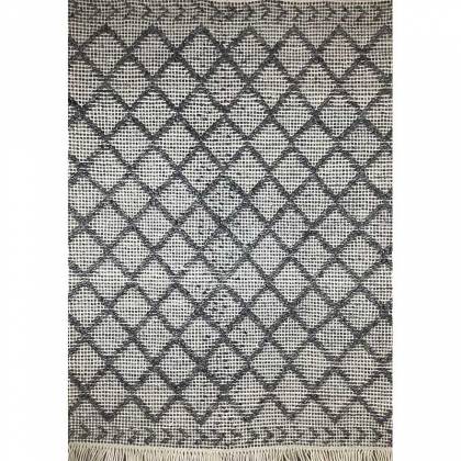 Flat Weave Wool Rug – Hand-Woven Black and Grey (Design Code OD-034) Manufacturers, Suppliers, Exporters in Birmingham