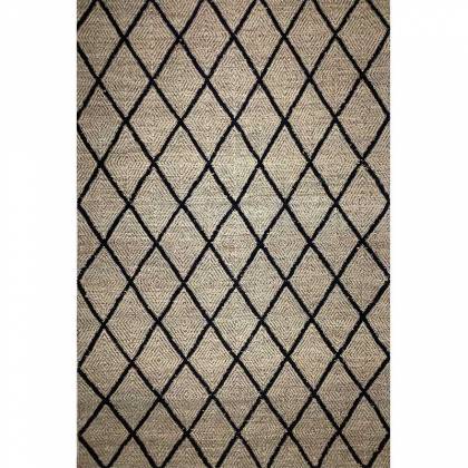 Grey Black Wool Flat Weave Hand Woven Rug (Design NL-007) Manufacturers, Suppliers, Exporters in Noida