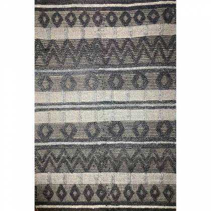 Grey and White Wool Rug – Flat Weave Hand-Woven Pattern (Design Code OD-022) Manufacturers, Suppliers, Exporters in Birmingham