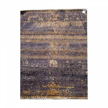 Hand-Knotted Blue Wool and Bamboo Silk Rug – Persian Design (Design Code M-11) Manufacturers, Suppliers, Exporters in Noida