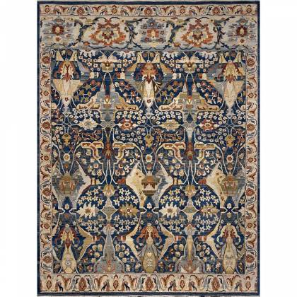 Hand-Knotted Persian Wool Rug – Luxurious Navy Elegance (Design Code - HKC-008) Manufacturers, Suppliers, Exporters in Malaysia