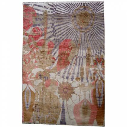 Hand-Knotted Red, Blue, and Pink Wool Rug – Persian Design (Design Code M-23) Manufacturers, Suppliers, Exporters in Birmingham