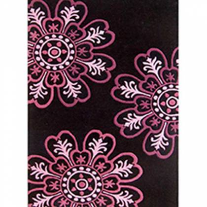 Hand-Tufted Black and Pink Wool Rug – Loop Texture (Design Code 054) Manufacturers, Suppliers, Exporters in Birmingham