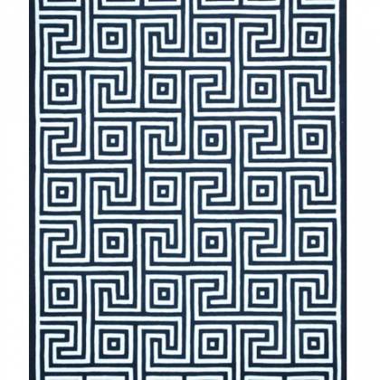 Hand-Tufted Blue Wool Rug – Loop Texture (Design Code 264) Manufacturers, Suppliers, Exporters in Birmingham