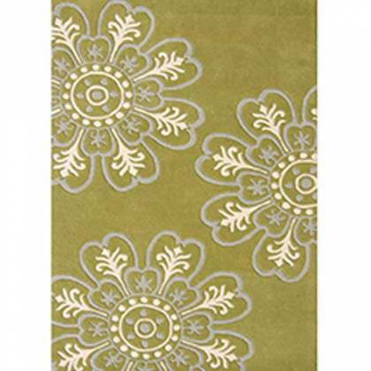 Hand-Tufted Light Green Wool Rug – Loop Texture (Design Code 046) Manufacturers, Suppliers, Exporters in Noida