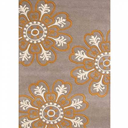 Hand-Tufted Orange and Pink Wool Rug – Loop Texture (Design Code 047) Manufacturers, Suppliers, Exporters in Noida