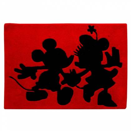 Hand-Tufted Red and Black Wool Rug – Loop Texture (Mickey Design) Manufacturers, Suppliers, Exporters in Belgium