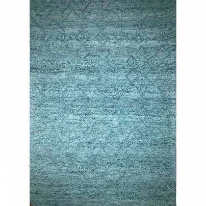 Hand-Tufted Wool Rug - Turquoise Color with Loop Pattern (Design Code HT-004) Manufacturers, Suppliers, Exporters in Noida