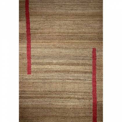 Hand Woven Brown Red Wool Rug Flat Weave Construction (Design NL-013) Manufacturers, Suppliers, Exporters in Noida