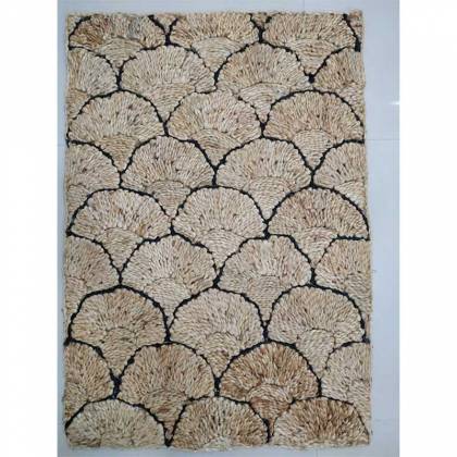 Hand Woven Brown Wool Rug Flat Weave Construction (Design Rows) Manufacturers, Suppliers, Exporters in Noida