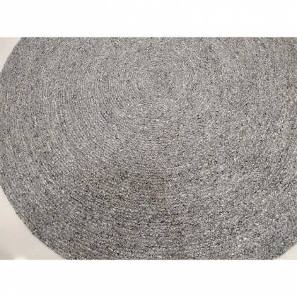 Hand Woven Charcoal Grey Flat Weave Wool Rug (Design Braid Charcoal Side) Manufacturers, Suppliers, Exporters in Noida