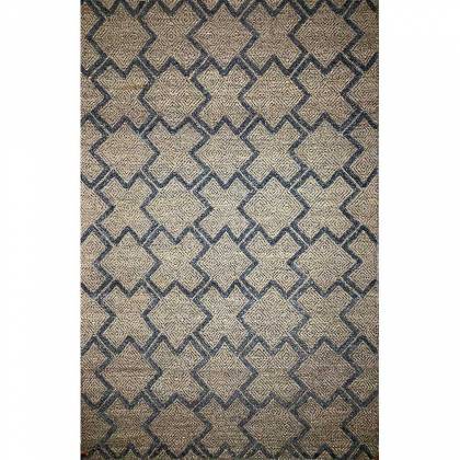 Hand Woven Grey Blue Wool Rug Flat Weave Construction (Design NL-001) Manufacturers, Suppliers, Exporters in Noida