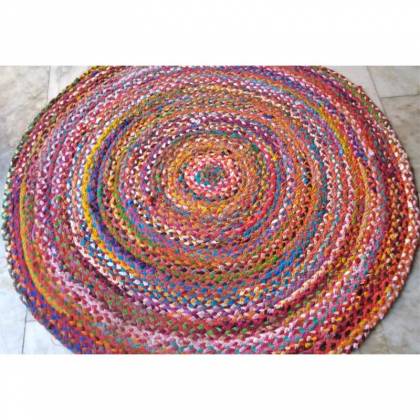 Hand Woven Multi Color Flat Weave Wool Rug (Design BR-004) Manufacturers, Suppliers, Exporters in Noida