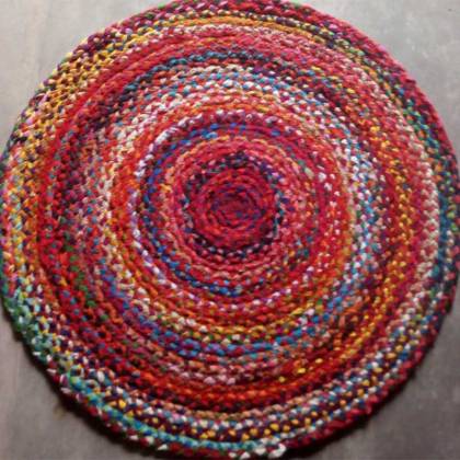 Hand Woven Multi Color Flat Weave Wool Rug (Design BR-008) Manufacturers, Suppliers, Exporters in Noida