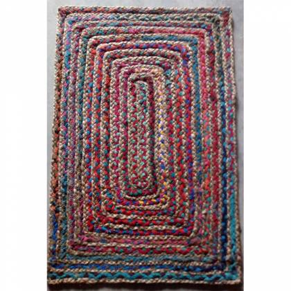 Hand Woven Multi Color Wool Rug Flat Weave Construction (Design BR-005) Manufacturers, Suppliers, Exporters in Noida