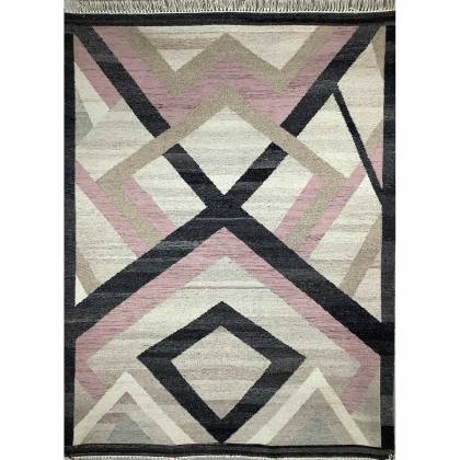 Hand Woven Wool Rug Black Pink White Color Flat Weave Durable and Stylish (Design FL-026) Manufacturers, Suppliers, Exporters in Cyprus