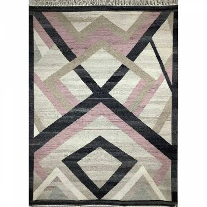 Hand Woven Wool Rug Geometric Pattern Flat Weave Cream Color (Design FL-026) Manufacturers, Suppliers, Exporters in London