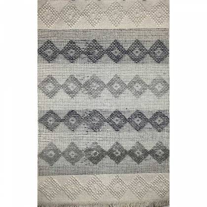 Hand Woven Wool Rug Ivory Color Loop Pattern Flat Weave Durable and Stylish (Design OD-019) Manufacturers, Suppliers, Exporters in Birmingham