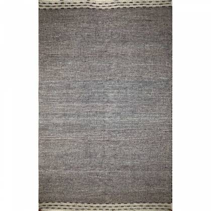 Hand Woven Wool Rug Lines Pattern Flat Weave Grey Color (Design FL-005) Manufacturers, Suppliers, Exporters in London