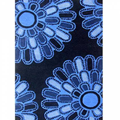 Handcrafted Blue and Black Wool Rug – Loop Texture (Design Code 073) Manufacturers, Suppliers, Exporters in Noida