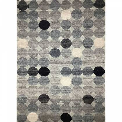 Handcrafted Wool Rug Geometric Design Flat Weave Grey Color (Design FL-017) Manufacturers, Suppliers, Exporters in London