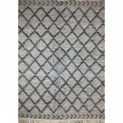 Ivory Grey Color Hand Woven Wool Rug Loop Pattern Flat Weave Elegant and Durable (Design OD-034) Manufacturers, Suppliers, Exporters in Birmingham