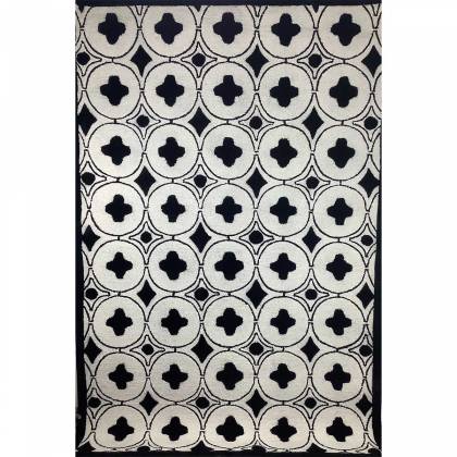 Ivory and Black Hand-Tufted Wool Rug with Loop Cut (Design Code HT-021) Manufacturers, Suppliers, Exporters in Birmingham