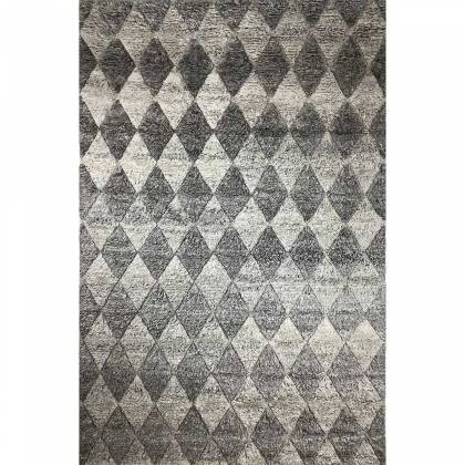 Luxury Hand-Knotted Geometric Wool Rug in Silver and Grey – (Design Code HKC-042) Manufacturers, Suppliers, Exporters in Croatia