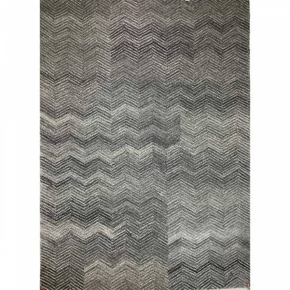 Luxury Hand-Tufted Viscose Rug in Grey with Loop and Cut Pattern (Design Code HT-007) Manufacturers, Suppliers, Exporters in Birmingham