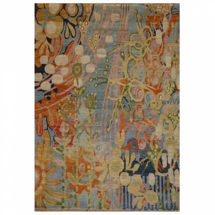 Multi-Color Wool Rug – Hand-Knotted Persian Pattern (Design Code QN-14) Manufacturers, Suppliers, Exporters in Noida