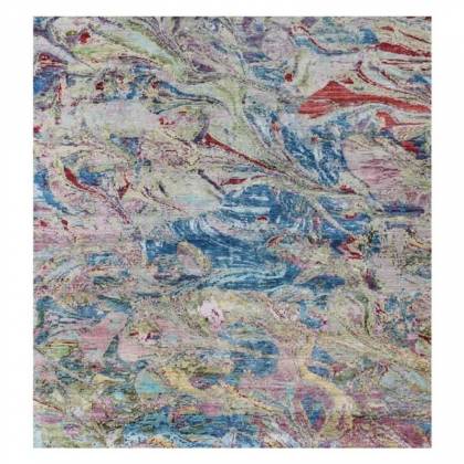 Persian Hand Knotted Wool Rug – Pink and Blue (Design Code QN-41) Manufacturers, Suppliers, Exporters in Noida