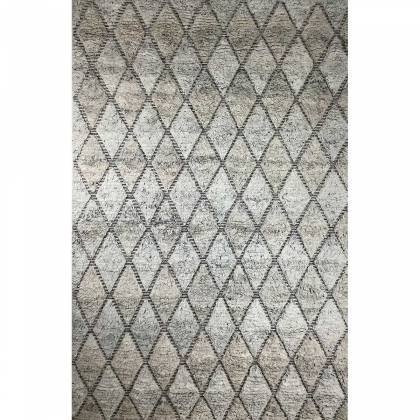 Premium Hand-Knotted Geometric Wool Rug in Silver – (Design Code HKC-041) Manufacturers, Suppliers, Exporters in Croatia