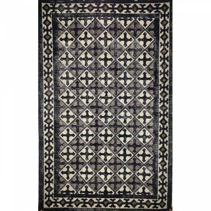 Premium Hand-Tufted Wool Rug in Blue with Zero Pile Pattern (Design Code HT-014) Manufacturers, Suppliers, Exporters in Birmingham