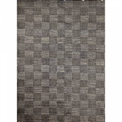 Premium Hand Woven Jute Wool Rug Black Color Flat Weave Timeless and Durable (Design NL-020) Manufacturers, Suppliers, Exporters in Birmingham