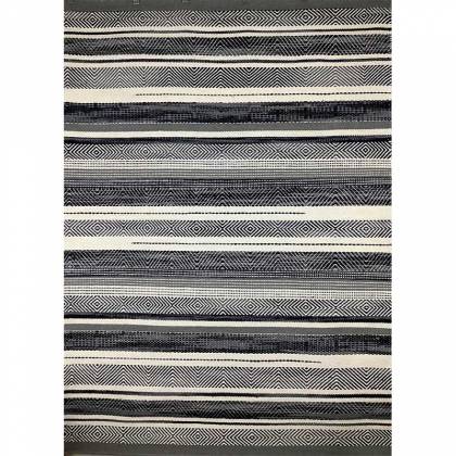 Premium Hand Woven Wool Rug Blue Black Color Flat Weave Timeless and Durable (Design FL-021) Manufacturers, Suppliers, Exporters in Noida