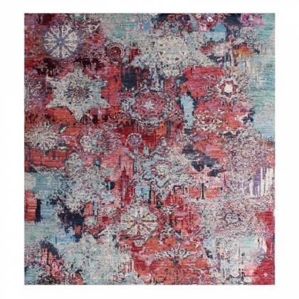 Red and Pink Wool Rug – Hand-Knotted Persian Pattern (Design Code QN-46) Manufacturers, Suppliers, Exporters in Noida